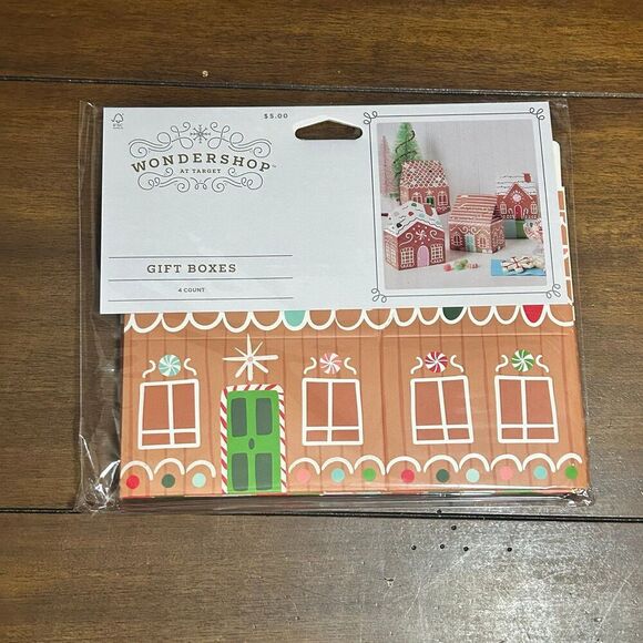 Adorable Christmas House Gift Boxes Pack of 4 - Picture 1 of 2
